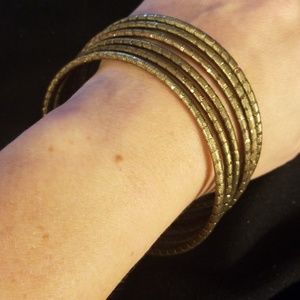 Brass stacking bracelets